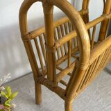 Rattan magazine rack