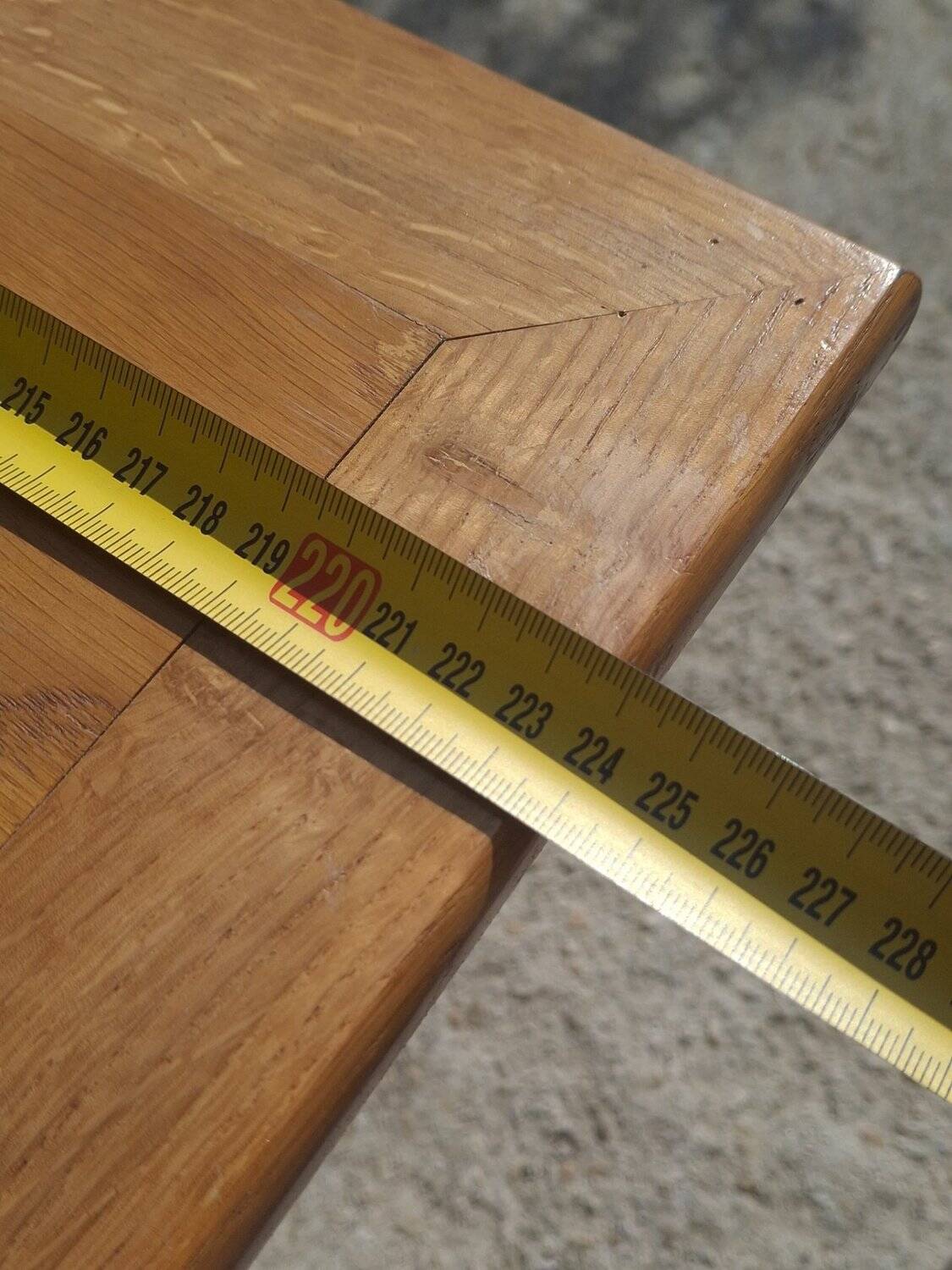 Extendable table in solid oak - French Reconstruction style 1950