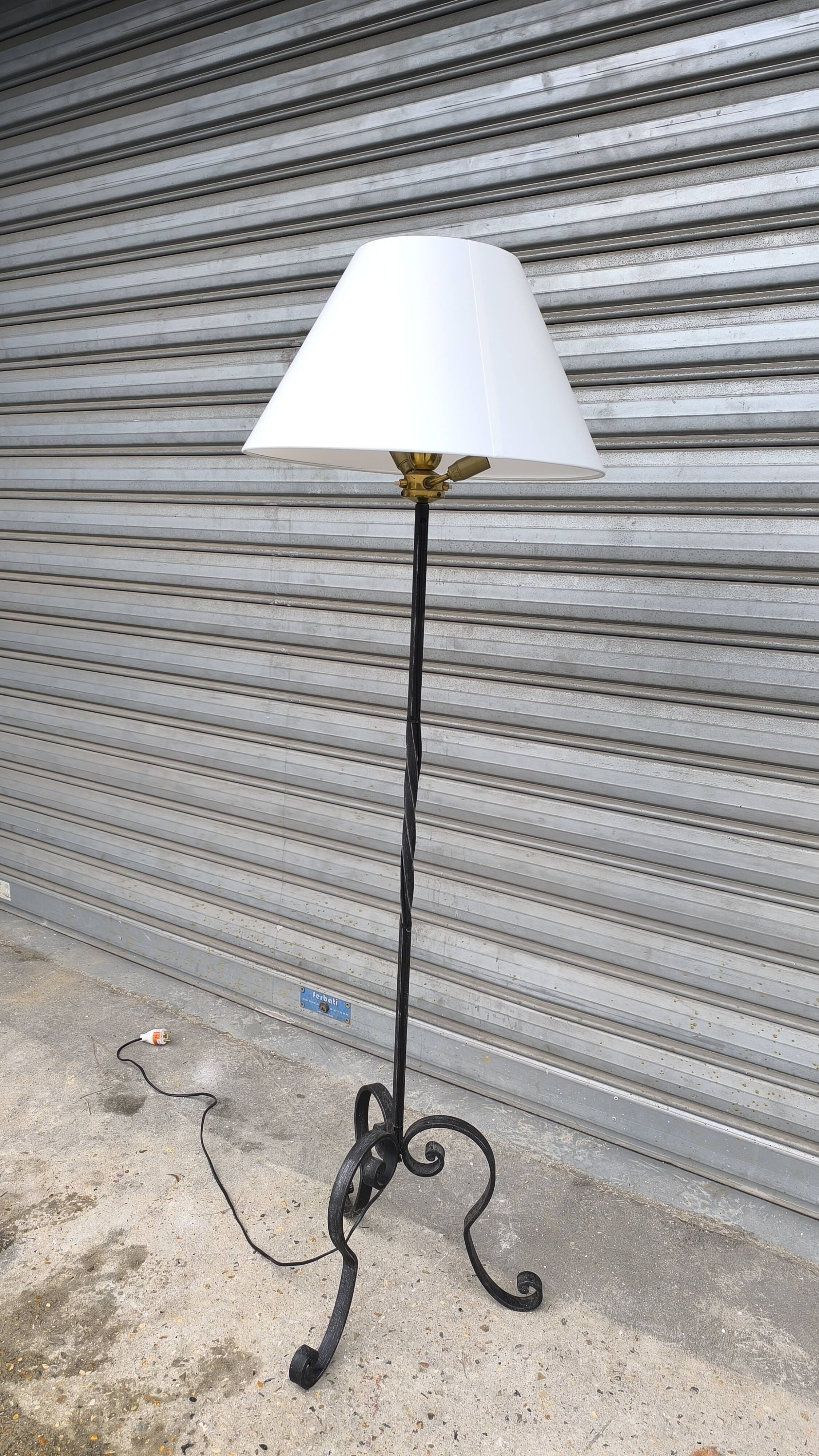 Wrought iron floor lamp 1950