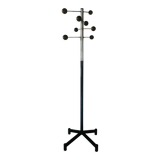 Coat rack chrome and wood, 1970's