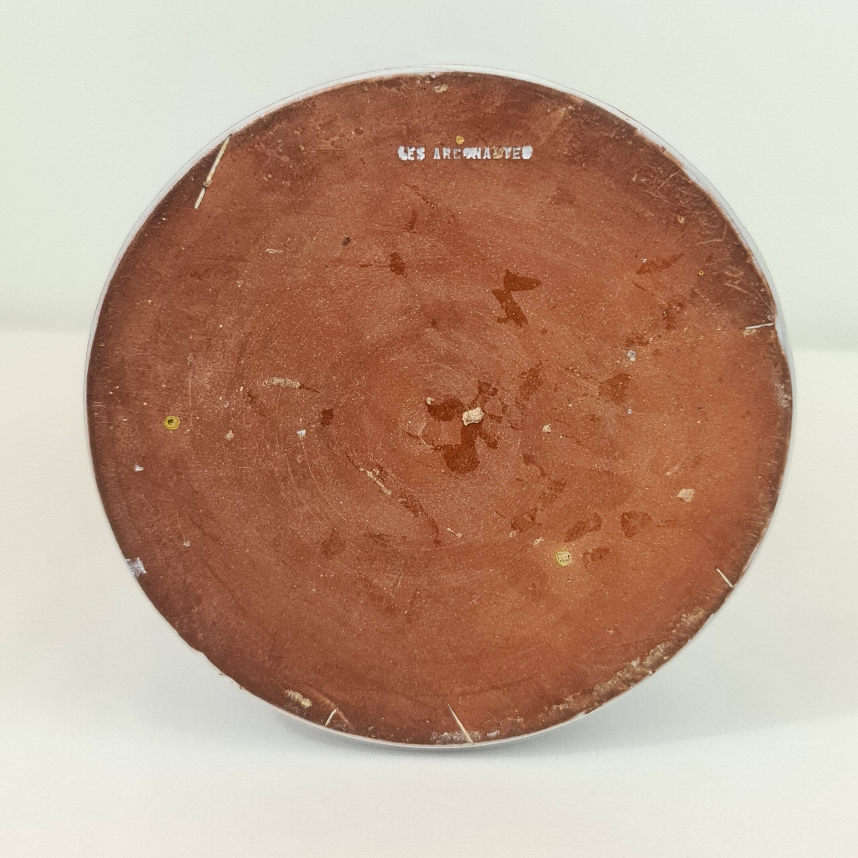 Large ceramic cylinder vase by Les Argonautes