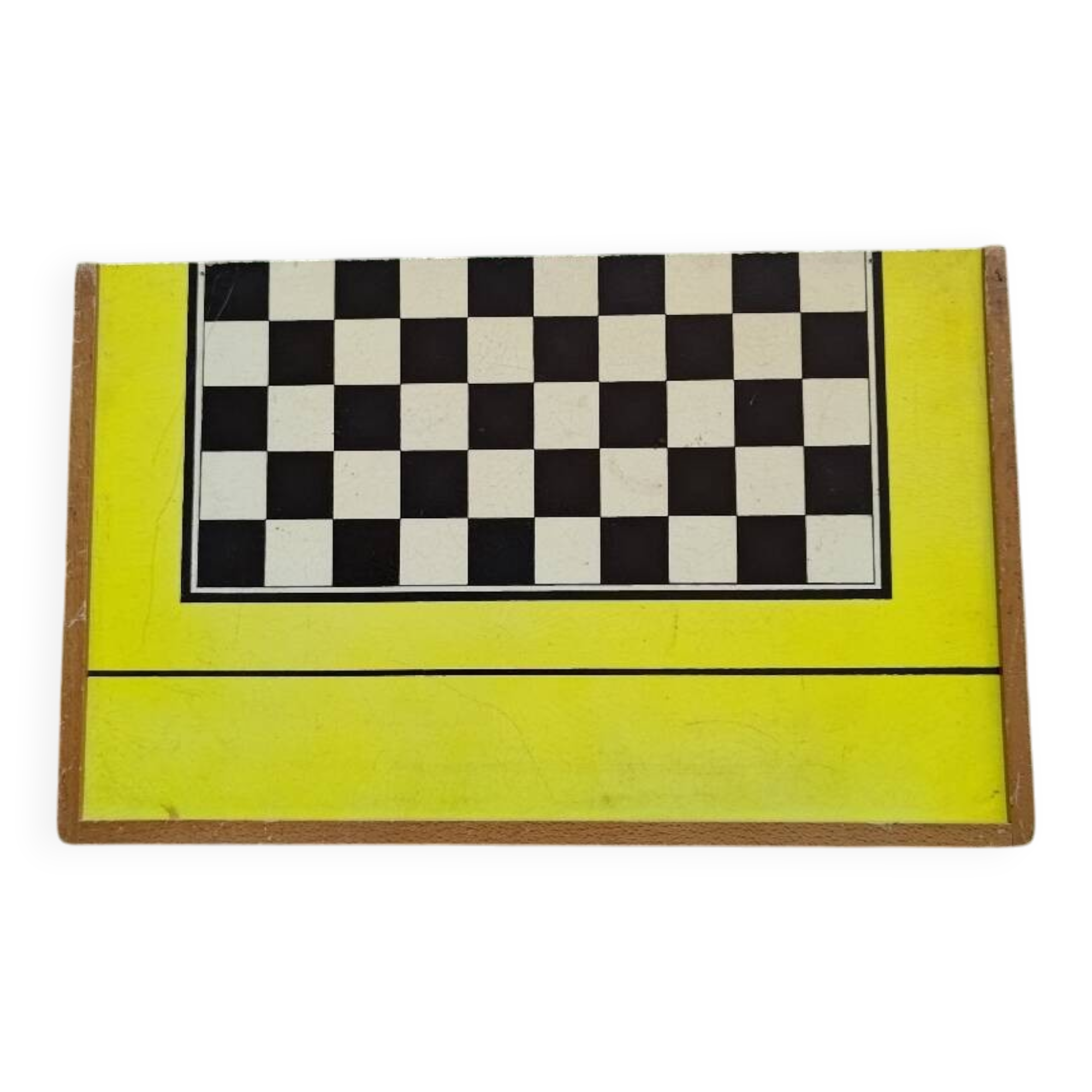 Vintage wooden checkers and backgammon set