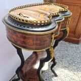 Small table gardener napoleon III - in marquetry - 19th century