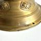 Scandinavian Art Deco Ceiling Lamp in Brass & Glass