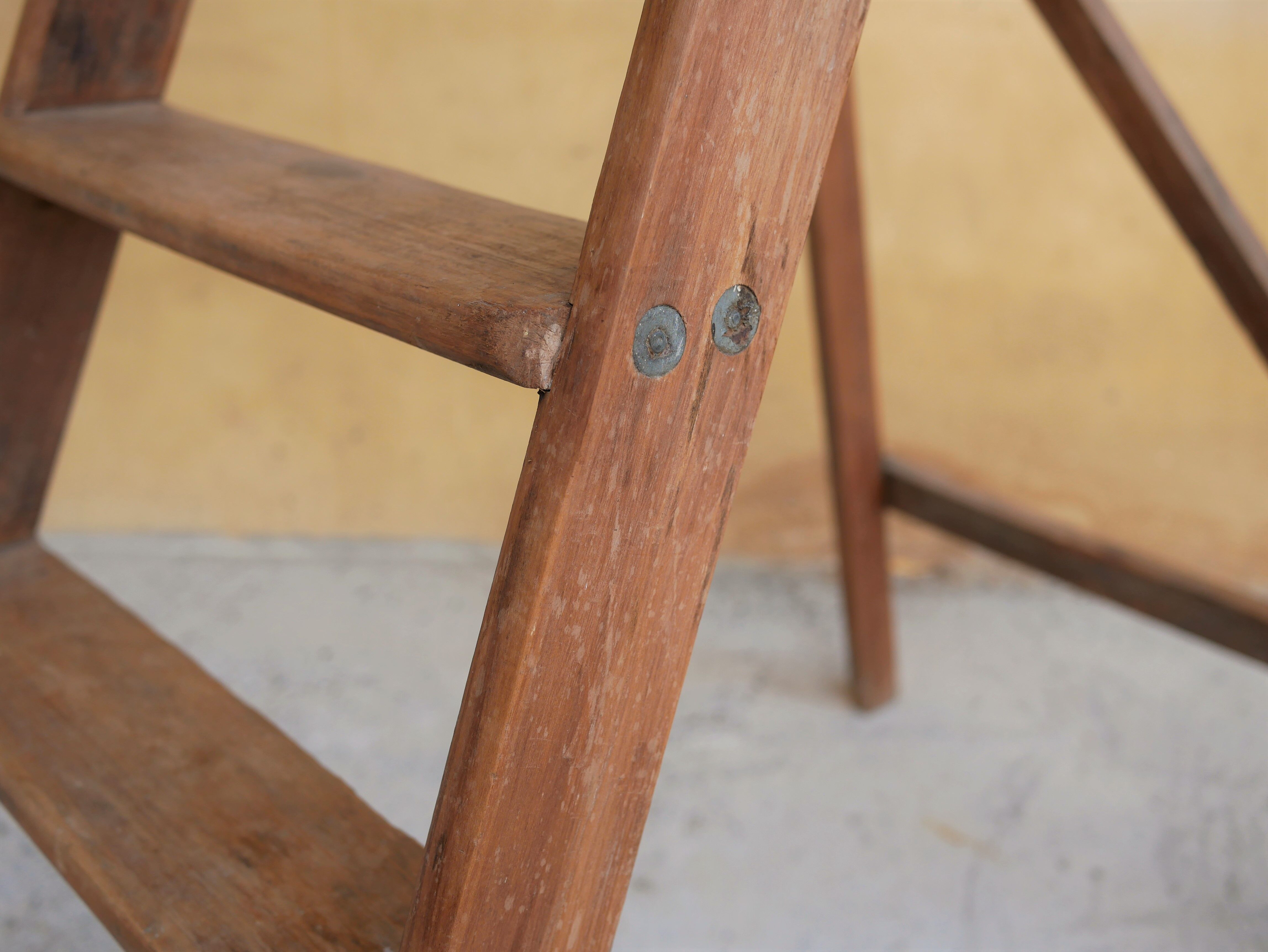 Vintage wooden stepladder