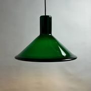 Green Danish glass pendant by Michael Bang for Holmegaard 1972
