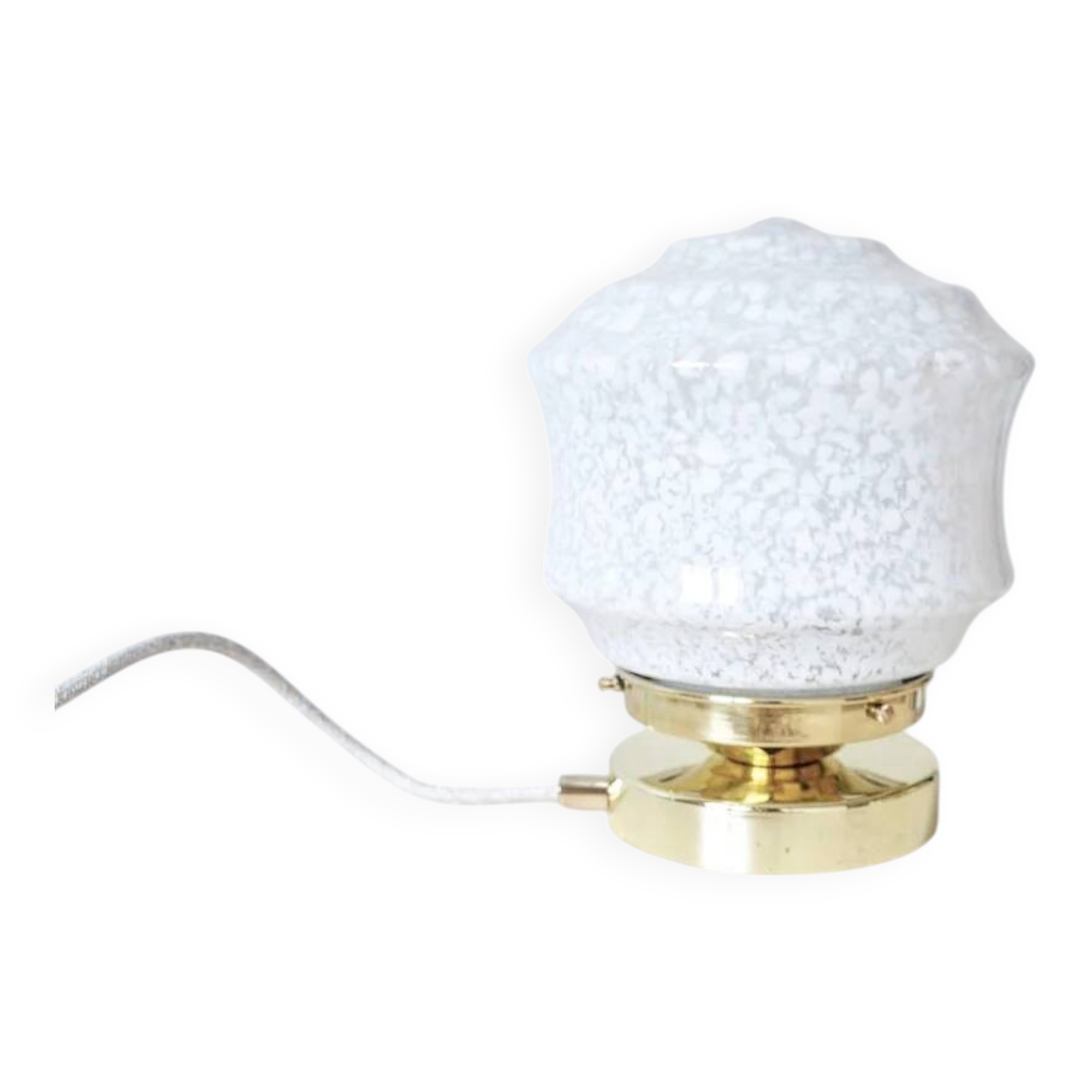White Clichy glass table lamp