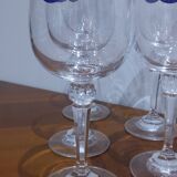 Very Nice Set of 6 Berghoff Crystal Wine Glasses