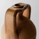 Vintage terracotta amphora vase from the 1930s, handcrafted Italian jug with two handles, fine linear decoration, rustic decoration, gift idea.