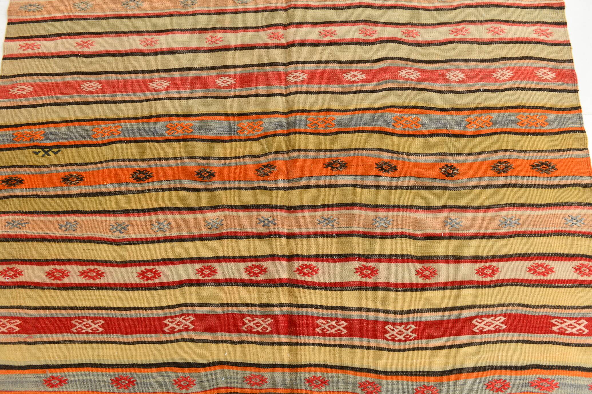 Striped Vintage Kilim Rug, 163x282Cm Wool Kilim Rug