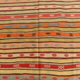 Striped Vintage Kilim Rug, 163x282Cm Wool Kilim Rug