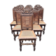 Set of 12 Louis XIII style chairs.
