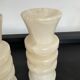 Pair of vintage alabaster candle holders
