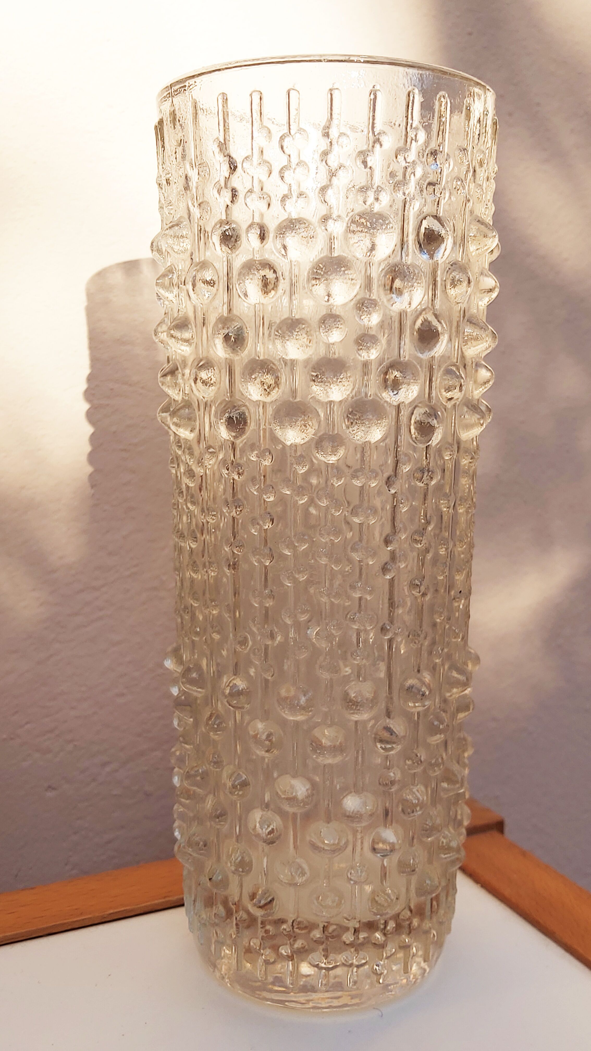 Brutalist crystal vase 1970
