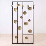 Vintage Coat Rack, Space Age, Metal & Brass