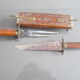 Carved kitchen knife and fork from India