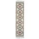 1970s Vintage Turkish Hand-Knotted Wool Cotton Beige Runner Rug 86x375