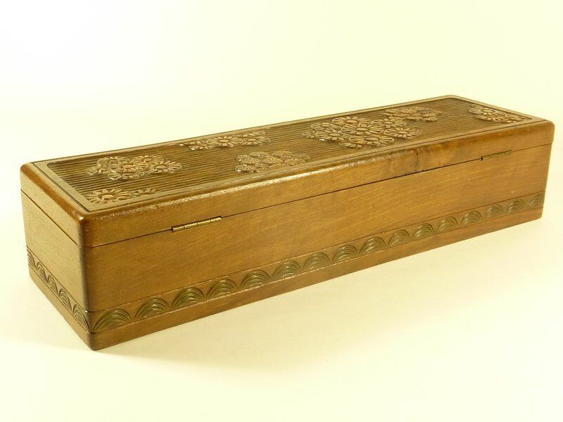 Jean Tirefort, long sculpted wooden box