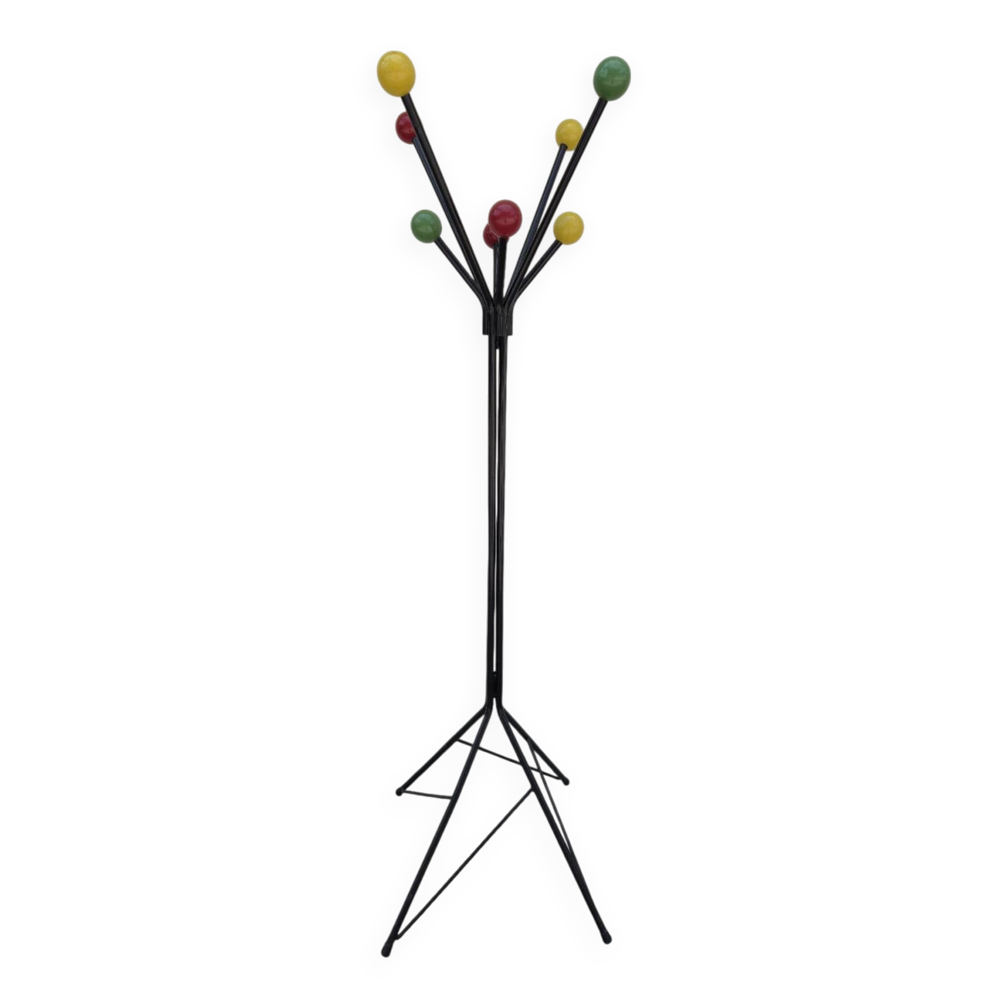 Portemanteau perroquet à boules colorées, 1950