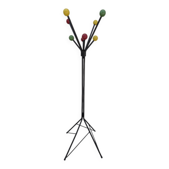 Portemanteau perroquet à boules colorées, 1950