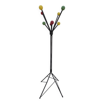 Portemanteau perroquet à boules colorées, 1950