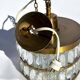 Hans-Agne Jakobsson Brass & Crystal Chandelier – Sweden, 1960s