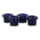 Set of cobalt candle holders, French design, 1970s, manufactured in Reims