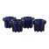 Set of cobalt candle holders, French design, 1970s, manufactured in Reims