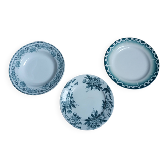 Assiettes Digoin, Moulin des Loups et Hamage, Saint Amand