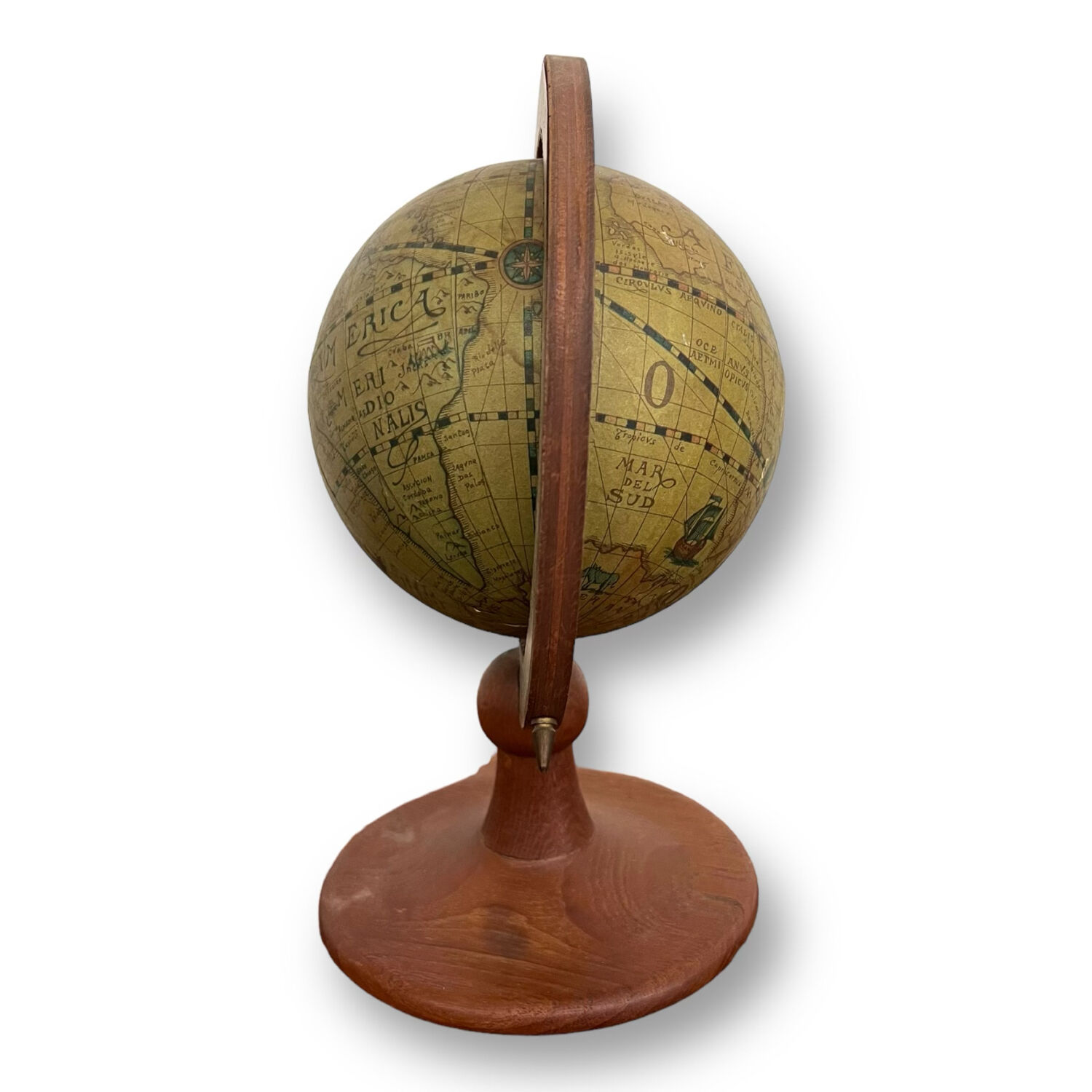 Globe rotatif vintage
