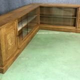 The 1940s oak corner Cabinet