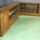 The 1940s oak corner Cabinet