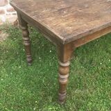 Farmhouse table in pine and beech