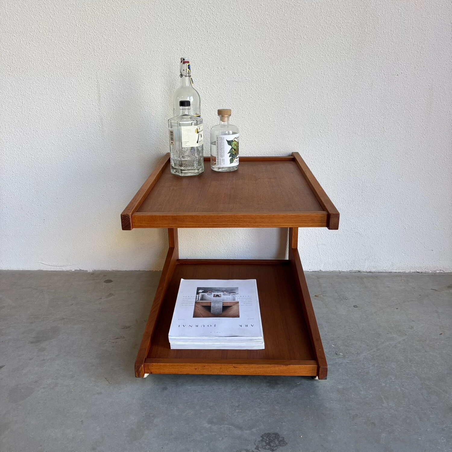 Vintage Danish bar trolley in teak