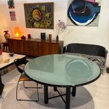 Glass dining table, 1980
