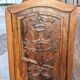 Small bar cabinet, carved wood, Alpine folk art
