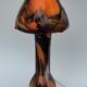 Lampe vintage champion verre de Murano orange