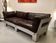 3-seater sofa in leather and anodised aluminium by Sigurd Ressel 1968