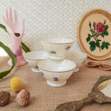 Set of 4 porcelain bowls of old limoges