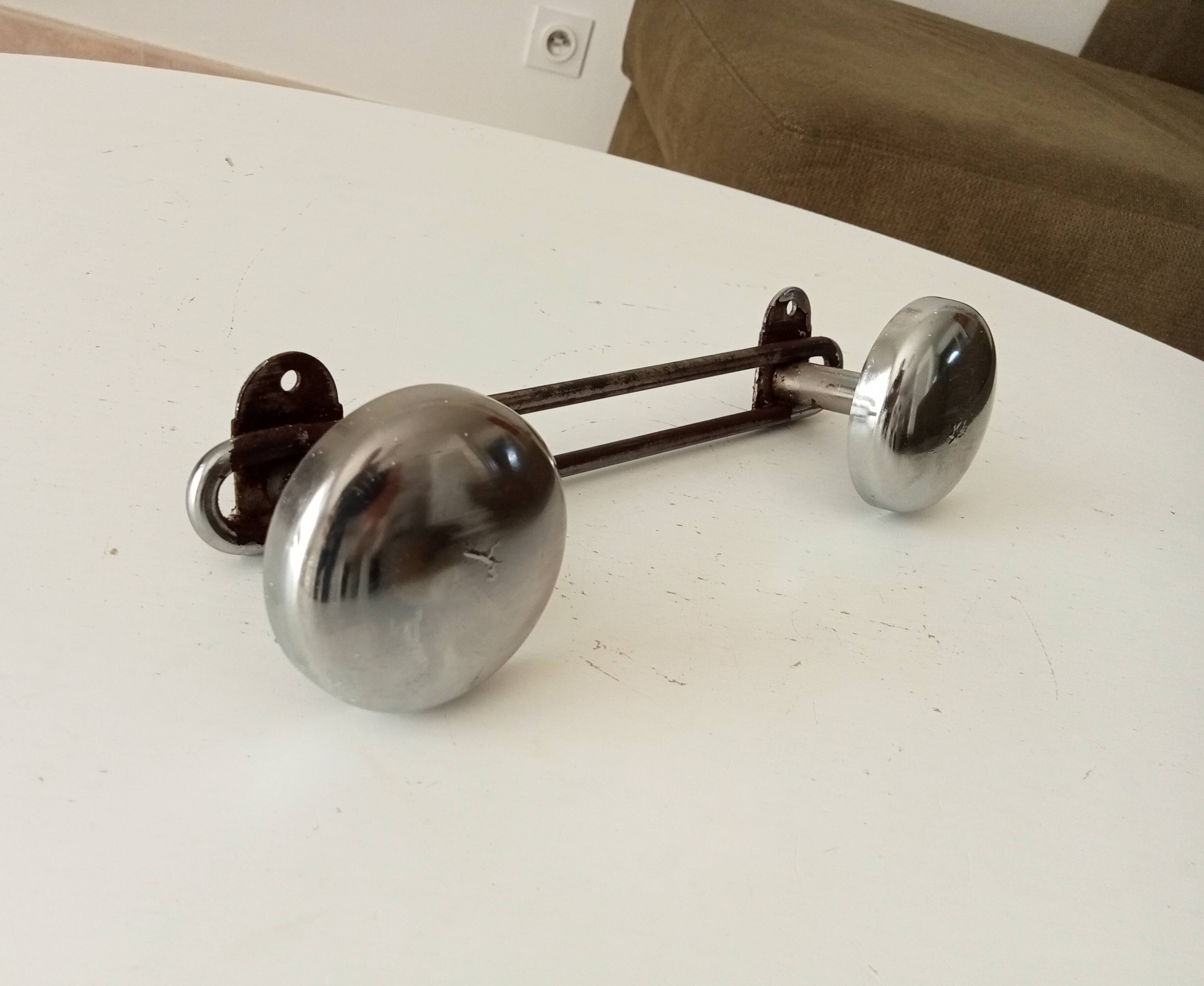 Vintage chrome wall coat rack from the 60s/70s