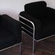 Pair of fabric armchairs – modernist design, circa 1970-80