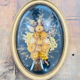 Vintage oval dried flower frame