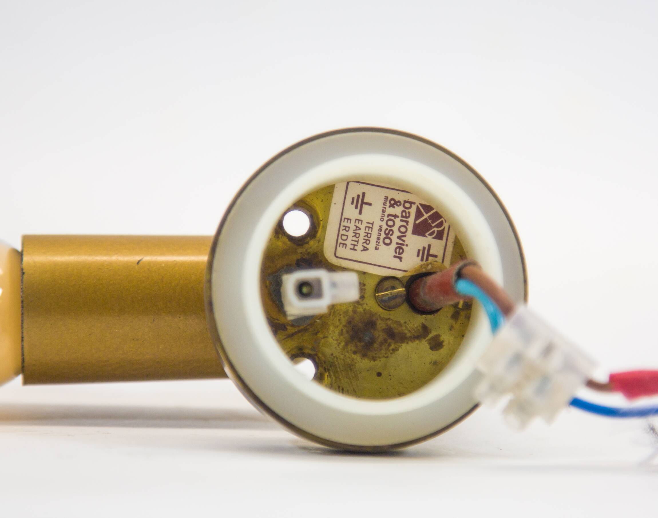 Barovier & Toso wall sconces| Set of 2 | Gold flake glass | Vintage 70's