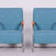Set of Two Restored Blue Armchairs by Mucke-Melder, Czechia, 1930s