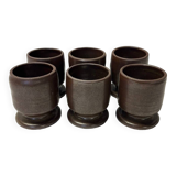 Ensemble de 6 tasses ou verres en grès