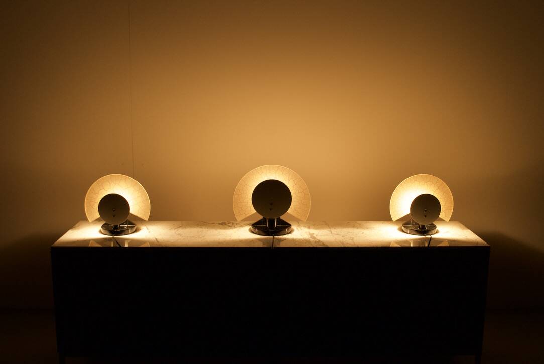 3 lampes italiennes modulables Murano années 80