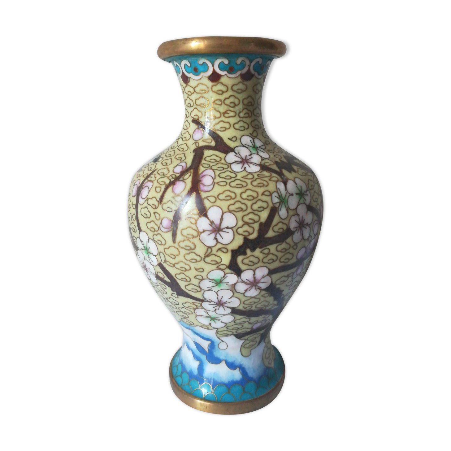 Enameled vase