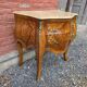 Curved Louis XV style commode in marquetry, mid-20th century.