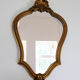 Miroir vintage à patine dorée dorée - 32 x 46cm