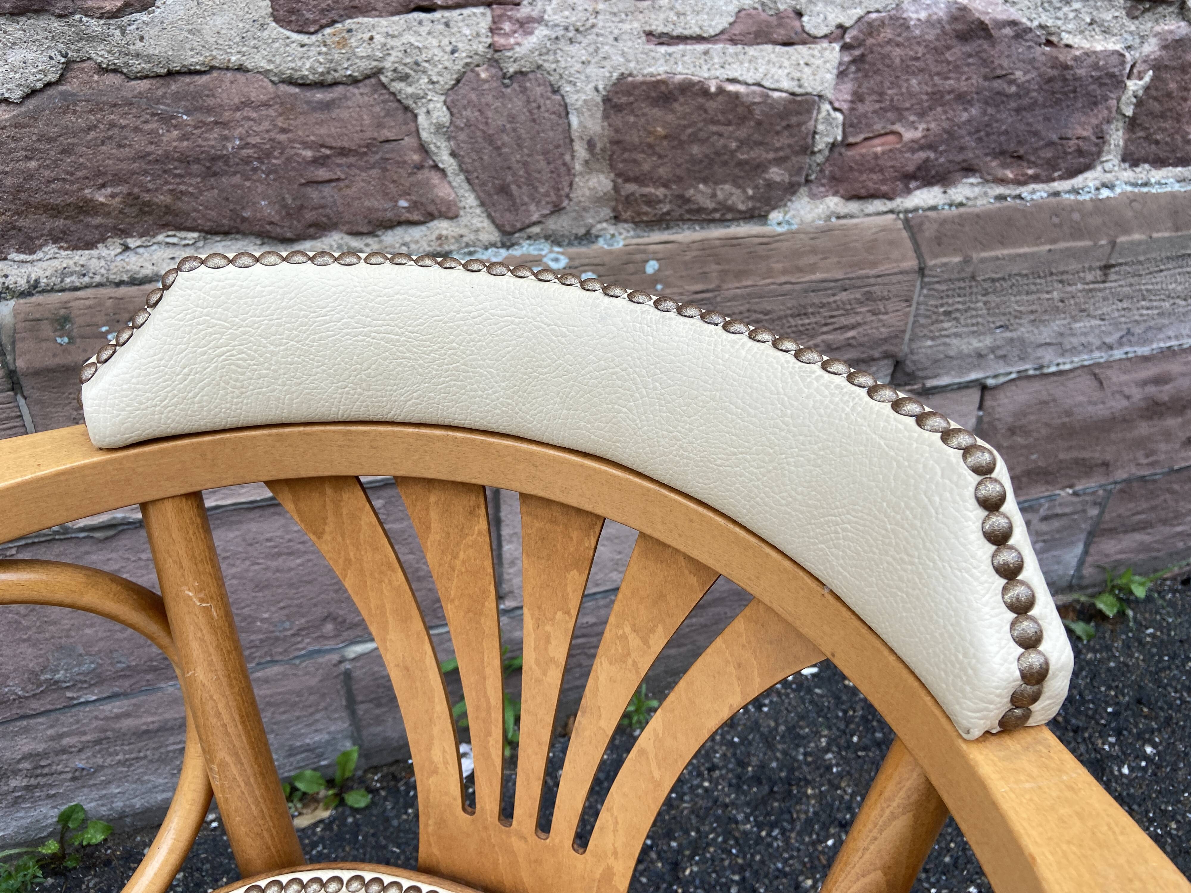 Paire de fauteuils bistrot bois courbé vintage